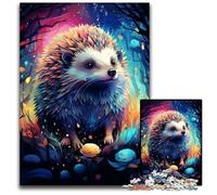 Jigsaw Puzzles for Adults 1000 Piece The Colorful Psychedelia of The Starry Night Hedgehog Challenging Puzzles Interactive Family Game Brain Challenge Educational Toy 1000 PCS(75x50cm)