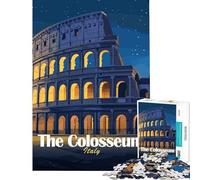 Jigsaw Puzzles for Adults 1000 Piece The Colosseum at Night, Italy for Educational Game Challenge Toy Relaxing Games Improve Memory Gifts Birthday (Size 50x75cm)