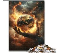 Jigsaw Puzzles for Adults, 1000 Piece The Earth in The Palm of Your Hand Impossible Jigsaw Puzzles for Adults Perfect for Family Fun on Birthdays, Christmas (Size 50x75cm)