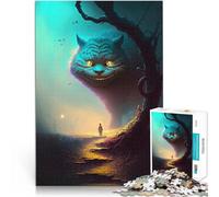 Jigsaw Puzzles for Adults 1000 Piece The Enigmatic Cheshire Cat Analyse und Logik Künstlersammlung, Bildende Kunst38x26cm