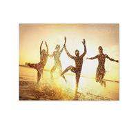 Jigsaw Puzzles for Adults 1000 Piece，The feeling of summer and sun: dancing in the waves on the beach，Teens Boys Girls Puzzles for DIY Intellective Educational Game, Gift Home Decor-N50