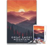 Jigsaw Puzzles for Adults 1000 Piece The Great Smoky Mountains Educational Family Game Perfect Decoration Great Gift Size 50x75cm