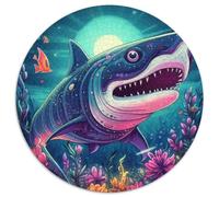 Jigsaw Puzzles for Adults, 1000 Piece The Jaws 1000 Pieces Round Puzzle Gifts Fun at Home Activities, Birthday Present, Travel Gifts 1000pcs (67.5x67.5cm)