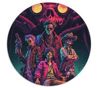 Jigsaw Puzzles for Adults 1000 Piece The Killer Family 1000 Piece Round Jigsaw Puzzles for Adults Perfect for Family Gatherings, Birthdays, Holidays 67.5x67.5cm