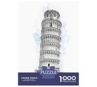Jigsaw Puzzles for Adults 1000 Piece The Leaning Tower of Pisa Jigsaw for Adults Fun Games Wall Art Unique Birthday And Xmas Gifts 52x38cm/1000pcs