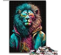 Jigsaw Puzzles for Adults 1000 Piece The Lion with The Crown Impossible Jigsaw Puzzles for Adults Birthday Gift Idea, Challenging Brain Teaser Game size 38x26cm
