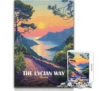 Jigsaw Puzzles for Adults 1000 Piece The Lycian Way, Turkey Educational Family Game Perfect Decoration Great Gift Size 38x26cm