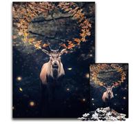 Jigsaw Puzzles for Adults 1000 Piece The Magical Forest King Wooden Puzzles Adult Game Gift Family Interactive Game Brain Challenge Gift 50x75CM/19.68x29.52inch