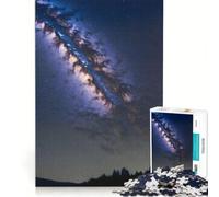 Jigsaw Puzzles for Adults 1000 Piece The Milky Way Galaxy Core Brain Teaser Game Stress Reliever Wishlist with Santa Claus 38x26cm