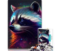 Jigsaw Puzzles for Adults 1000 Piece The Naughty Raccoon Puzzles for Adults,Stress Reliever Difficult Challenge Unique Home Decor And Gifts 75x50cm