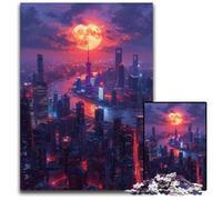 Jigsaw Puzzles for Adults 1000 Piece The Oriental Pearl Tower in Shanghai Impossible Jigsaw Puzzles for Adults Challenging Brain Teaser for Teenagers, Family Game Night Fun 26X38CM/10.23x14.96inch