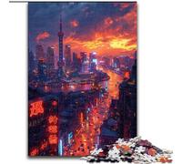 Jigsaw Puzzles for Adults, 1000 Piece The Oriental Pearl Tower in Shanghai Jigsaw for Family And Friends, Suitable for Ages 14+ (size : 26x38cm)