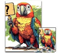 Jigsaw Puzzles for Adults, 1000 Piece The Parrot Asking Questions Puzzle for Age 14+ Educational Challenge Fun Activities at Home, Birthday Gifts, Travel Gifts 50X75CM