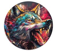 Jigsaw Puzzles for Adults 1000 Piece The Pirate Wolf 1000 Pieces Round Puzzles for Adults Family Interactive Game, Craft Gift with Colorful Artwork 1000pcs (67.5x67.5cm)