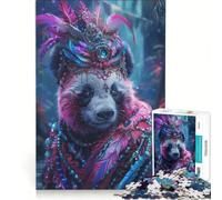 Jigsaw Puzzles for Adults 1000 Piece The Regal Panda Brain Teaser Game Stress Reliever Wishlist with Santa Claus 38x52cm