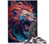 Jigsaw Puzzles for Adults 1000 Piece The Roaring Lion Game Toys 26x38cm Artists Collection Fine Art for teenager Age 14 Up