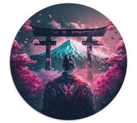 Jigsaw Puzzles for Adults 1000 Piece The Way of The Samurai Round Cardboard Jigsaw Puzzles Perfect Christmas & New Year Gift, (67.5x67.5cm)