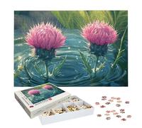 Jigsaw Puzzles for Adults 1000 Piece, Thistle Jigsaw Puzzles for Adults, Plant Jigsaws 1000 Pieces with Box, Wooden Puzzle Challenging Game for the Whole for Women, Men, Wooden Puzzle for Gifts, -7485