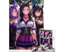 Jigsaw Puzzles for Adults 1000 Piece Three Anime Girls with Cat Ears Jigsaw 1000 Pieces Toy Wall Decor Gifts For Birthdays Improve Memory (38x52cm)