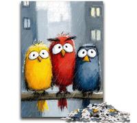 Jigsaw Puzzles for Adults 1000 Piece Three Birds Stress Reliever Difficult Challenge Every Piece Is Unique - Challenging Family Fun Game 26x38cm
