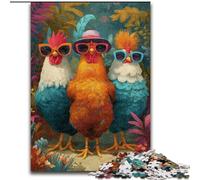 Jigsaw Puzzles for Adults 1000 Piece Three Cocks 1000 Piece Jigsaw Puzzle for Family Fun Perfect for Holidays, Interactive Game Nights (Size 26x38cm)