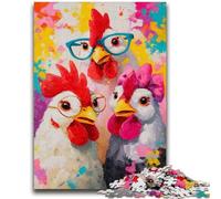 Jigsaw Puzzles for Adults 1000 Piece Three Cocks for And from 14 Years And over Hands-on Game Christmas Game Gifts 38x26cm