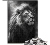 Jigsaw Puzzles for Adults, 1000 Piece Thunder Lion Jigsaw Made of cardboard,Relaxing Entertainment, Home Decor 1000pcs(26x38cm)