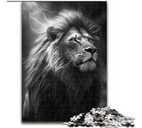 Jigsaw Puzzles for Adults, 1000 Piece Thunder Lion Wooden Jigsaw Puzzles Perfect for Teenagers & Collectors, Ideal Home Decor & Travel Gift size 50x75cm