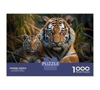 Jigsaw Puzzles for Adults 1000 Piece Tiger Cub with Mother Jigsaw for Adults Family Games But Fun And Humorous Christmas Birthday Gifts 52x38cm/1000pcs