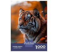 Jigsaw Puzzles for Adults 1000 Piece Tiger Portrait in Autumnal Setting Puzzles for Adults Hands-on Game Stress Reliever Stress Reduction Gifts 70x50cm/1000pcs