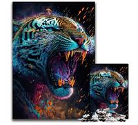 Jigsaw Puzzles for Adults, 1000 Piece Tigers Bright Roar cardboard Puzzles Brain Challenge Gift, Educational Activity for Teenagers 26X38CM/10.23x14.96inch