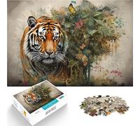 Jigsaw Puzzles for Adults 1000 Piece Tigers Embrace Decor Art Entspannungsspiele Tolles Geschenk für Spiele75x50cm