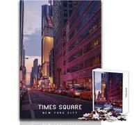 Jigsaw Puzzles for Adults 1000 Piece Times Square Challenging Game Toys Presents for Women Birthday Gifts Size 38x26cm