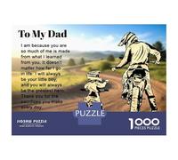 Jigsaw Puzzles for Adults 1000 Piece to My Dad Gift from Son Father And Son Motocross Puzzles for Adults Relaxing Games A Work of Art Fun Activities at Home 38x26cm/1000pcs