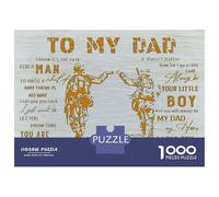 Jigsaw Puzzles for Adults 1000 Piece To My Dad Gift from Son Puzzle for Adults Relaxing Games Hand Speed Race Fun Activities at Home 52x38cm/1000pcs
