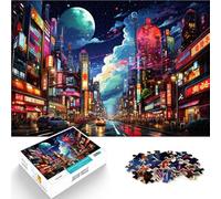Jigsaw Puzzles for Adults 1000 Piece Tokyo Japan city at night Jigsaw Puzzle - Challenging Game Funny Gift 14.96 in x 20.47 in for 14 year olds