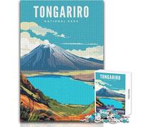 Jigsaw Puzzles for Adults 1000 Piece Tongariro National Park Challenging Game Toys Presents for Women Birthday Gifts Size 38x26cm