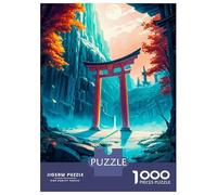 Jigsaw Puzzles for Adults 1000 Piece Torii Gates Anime Japanese Teenager Puzzles Hands-on Game Home Decoration Christmas Birthday Gifts 38x26cm/1000pcs