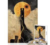 Jigsaw Puzzles for Adults 1000 Piece Tower of Shadows Brain Teaser Game Tough Challenge DIY Toys Unique Birthday And Xmas Gifts (50X75CM)