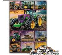 Jigsaw Puzzles for Adults 1000 Piece Tractor Collage Puzzles for Adults 50X75CM Ideal for Lover, Perfect Christmas, New Year, Valentine's Gift
