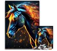 Jigsaw Puzzles for Adults 1000 Piece Translucent Horse Wooden Jigsaw Puzzles for Adults Gift for Men And Women DailySpecial Occasion 1000 PCS(75x50cm)