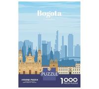 Jigsaw Puzzles for Adults 1000 Piece Travel to Bogota Adult Jigsaw Relax Games Difficult Challenge Fun Activities at Home 38x26cm/1000pcs