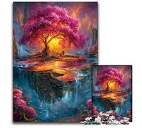 Jigsaw Puzzles for Adults 1000 Piece Tree of Life Cardboard Jigsaw Puzzles Learning Educational Toys,is Ideal As Gifts for The Whole Family for Ages 14+ 26X38CM