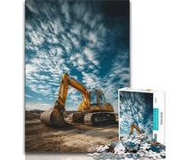 Jigsaw Puzzles for Adults 1000 Piece Truck Excavator Puzzles,Staycation Kill Time with Matching Poster And Trivia Sheet 26x38cm