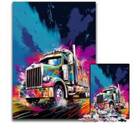 Jigsaw Puzzles for Adults 1000 Piece Trucks on The Road Impossible Jigsaw Puzzles for Adults Challenging Brain Teaser for Teenagers, Family Game Night Fun 50x75CM/19.68x29.52inch