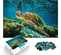 Jigsaw Puzzles for Adults 1000 Piece Turtle Coral Reef Wildlife Made of cardboard,for 14+ Relaxing games It is ideal as a gift for the whole family。size:26x38cm/10.24x14.96inch