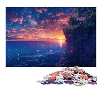 Jigsaw Puzzles for Adults 1000 Piece Twilight Cliff Views Jigsaw Puzzles for Adults Ideal for Lover Perfect Christmas New Year Valentine's Gift 1000