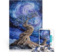 Jigsaw Puzzles for Adults 1000 Piece Twisted Tree Under Galaxy Family Entertainment Toys is ideal as gifts for the whole family 26x38cm