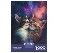 Jigsaw Puzzles for Adults 1000 Piece Two Cats In Love Puzzles for Adults Relax Games Pattern Assembly Christmas Birthday Gifts 52x38cm/1000pcs