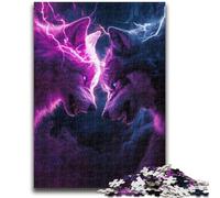 Jigsaw Puzzles for Adults 1000 Piece Two Wolves Teenager Jigsaw,Family Game Stress Reliever Difficult Challenge Suitable for Couples (26x38cm)